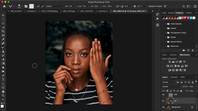 Mixer Brush Tool Settings & Proper Use For Skin Retouching смотреть онлайн