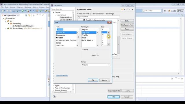 How to increase font size of eclipse | how to change text font in eclipse смотреть онлайн