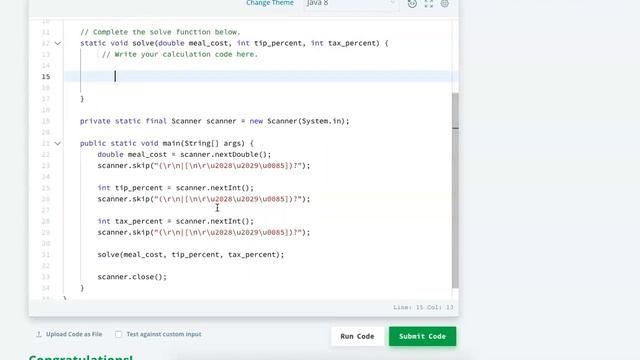 Hackerrank 30 days of code Java 8 Solution: Day 2: Operators смотреть онлайн