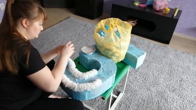 Как сделать своими руками цифру 5 из картона и салфеток.Украшение праздника.Объёмная цифра.3D цифра смотреть онлайн