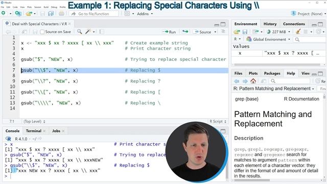 Deal with Special Characters in Functions in R (2 Examples) | gsub(), grepl() & gregexpr() Function смотреть онлайн
