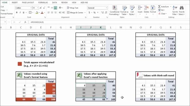 Think-cell Round: Tight Integration Into Excel