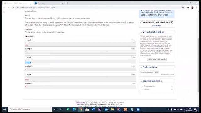 A. Stones on the Table(Java) смотреть онлайн