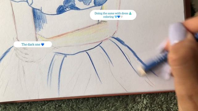 Coloring process/pencil drawing/ “Blue heart “ ??? смотреть онлайн