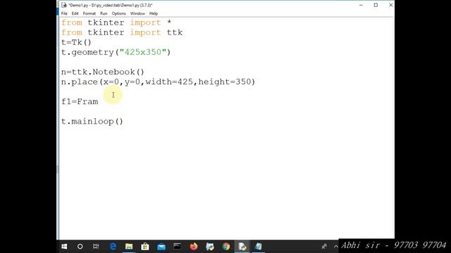 Create Tabs using Tkinter Notebook in python in hindi part 1 смотреть онлайн