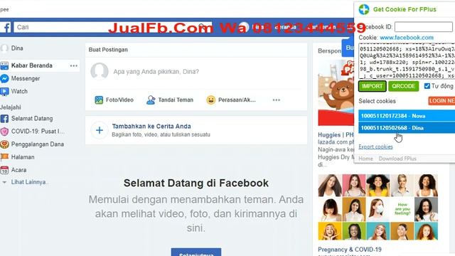 Format cookes facebook - Bentuk cookes fb -Jual Akun facebook - Jual akun fb смотреть онлайн