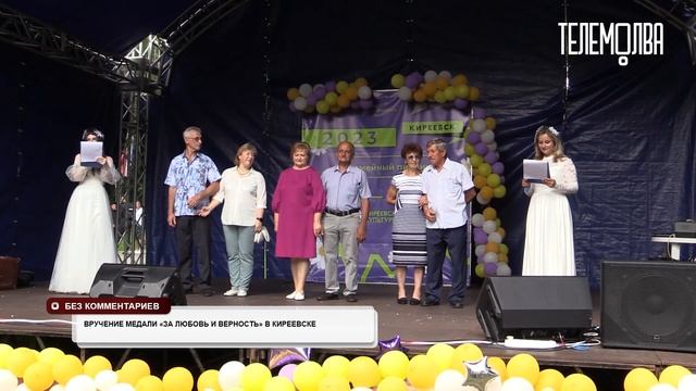 Без комментариев. Вручение медали "За любовь и верность" в Киреевске смотреть онлайн