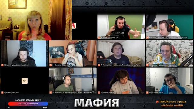 Маргарита Малинина: разбор игры в мафию танковых стримеров Lebwa, Bloody, Desertod, Straik и др. смотреть онлайн