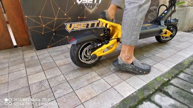 Skuter Scooter Vsett 10+ peak 4200watt 60v dualmotor.. versi Upgrade Zero 10x, dualtron MX,.. смотреть онлайн