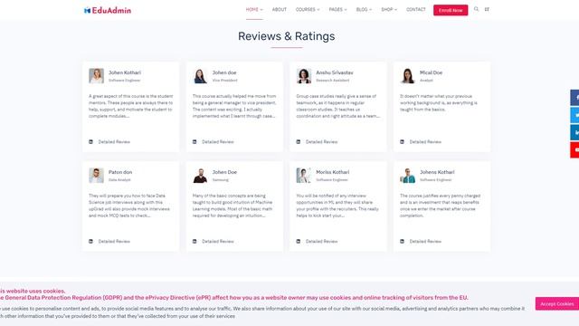 EduAdmin Bootstrap 5 Admin Template With Frontend HTML Template смотреть онлайн