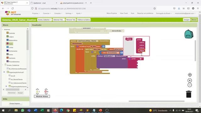 SISTEMA DE CRUD com APP INVENTOR | PHP | MySQL | update set смотреть онлайн