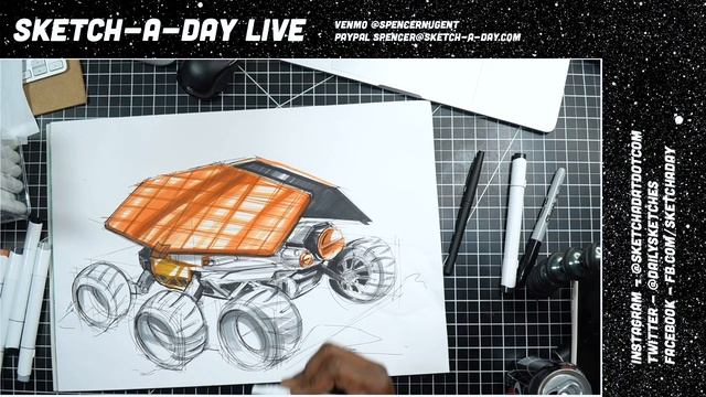 How to draw a NASA style space rover with markers смотреть онлайн