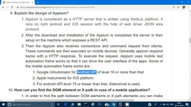 Appium Interview Question and Answer Part 1 смотреть онлайн