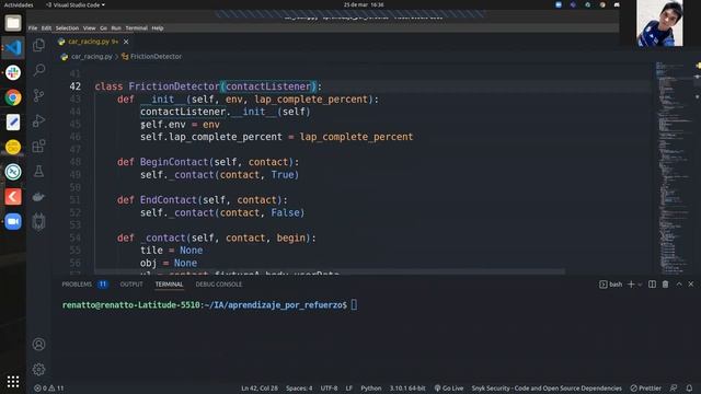 Aprendizaje por refuerzo, ejemplo automóvil en python. смотреть онлайн