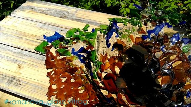 Fusing Glass Objects For Interier. Bottle Glass #romanova_glass_vitrag