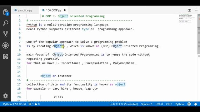 OOP in python || Python tutorial смотреть онлайн