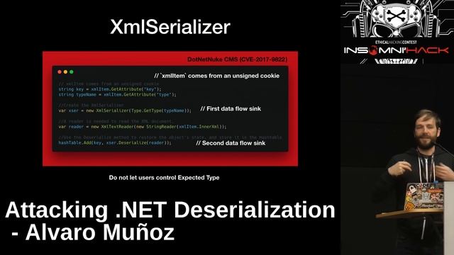 Attacking .NET deserialization - Alvaro Muñoz смотреть онлайн