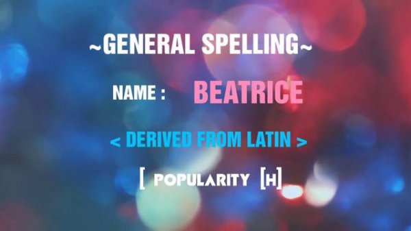 BEATRICE name meaning | BEATRICE meaning | BEATRICE name and meanings | BEATRICE means
