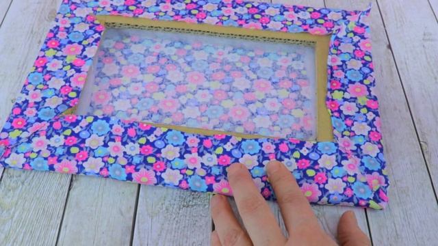Как сделать ФОТОРАМКУ из КАРТОНА и ткани своими руками DIY смотреть онлайн