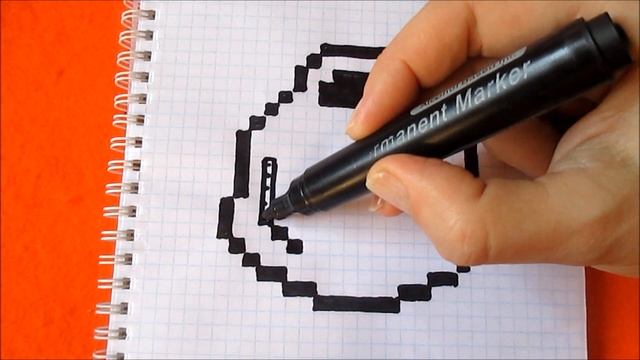 Макс Бравл Старс Как рисовать по клеточкам Простые рисунки How to Draw Max Brawl Stars Pixel Art смотреть онлайн