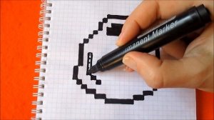 Макс Бравл Старс Как рисовать по клеточкам Простые рисунки How to Draw Max Brawl Stars Pixel Art