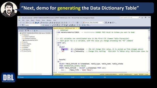 How to generate SQL Server data dictionary from SQL script смотреть онлайн