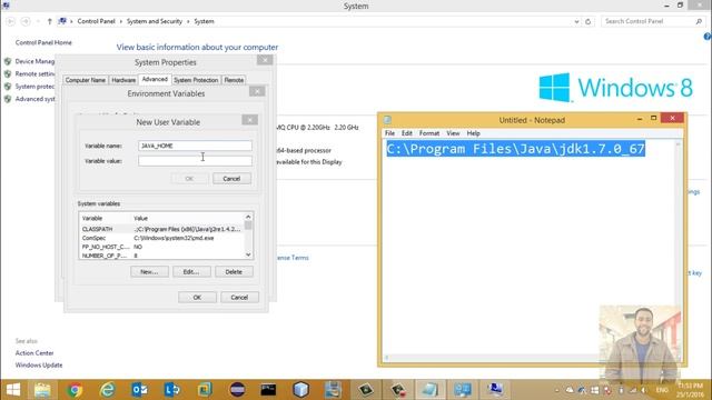 How to add java to windows PATH смотреть онлайн