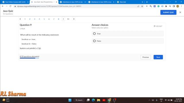 Great Learning Java programming course solutions Quiz Answers смотреть онлайн