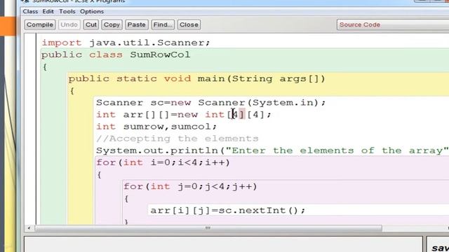 ICSE | Sum of Rows and Columns | Matrix | Java смотреть онлайн