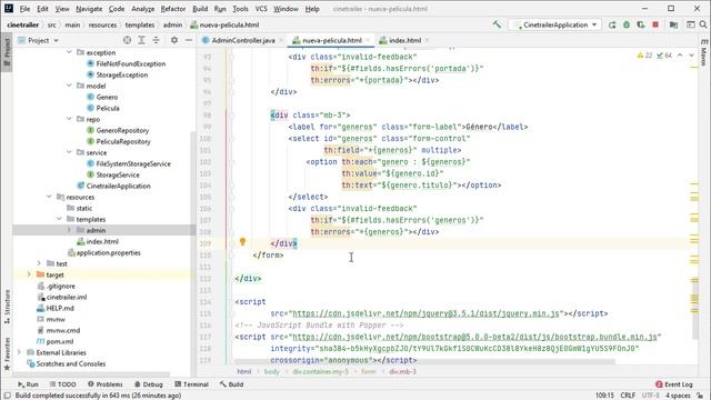 Spring Boot: Desarrollo de una aplicación web de trailers смотреть онлайн