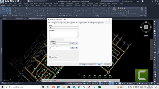 How To Set Drawing In WGS-84 Coordinates System In AutoCAD Civil3d 2020