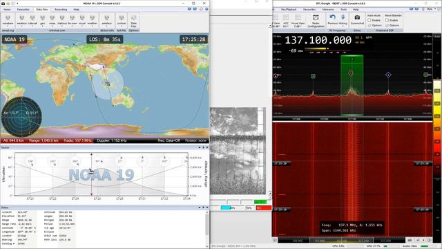 2019-02-10: NOAA-19: APT (FM) @ 137.1 MHz смотреть онлайн