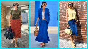 Модные юбки для женщин за 50, 55, 60, которые смотрятся великолепно ♥ Элегантные образы на лето