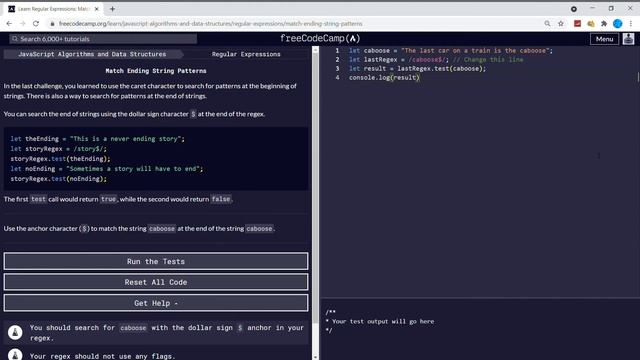 Regular Expressions (17/33) | Match Ending String Patterns | freeCodeCamp смотреть онлайн