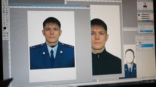 Фото на документы подставляем форму. Photoshop 8.0 смотреть онлайн