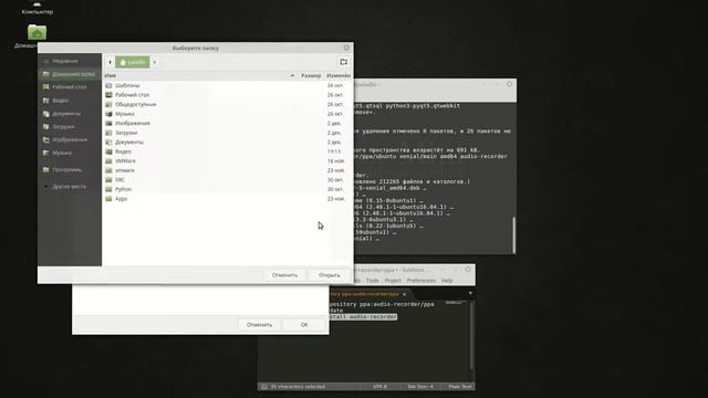 Запись звука в Linux Mint (Ubuntu) смотреть онлайн