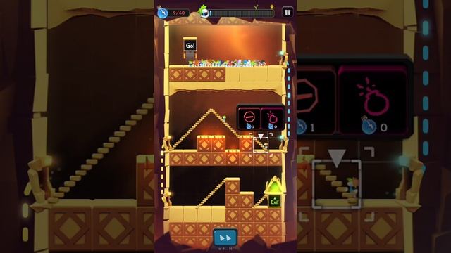 Lemmings. World 10 - Fire Meatball. Level W 41-14. Perfect Walkthrough. смотреть онлайн