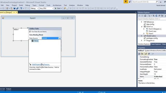 How to connect listbox with MS SQL Server in Visual studio. смотреть онлайн