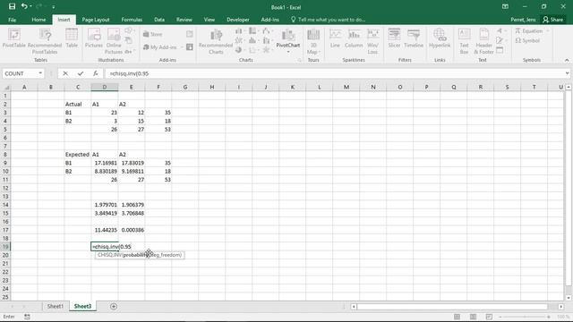 Excel - Chi-Square Distribution and Test смотреть онлайн