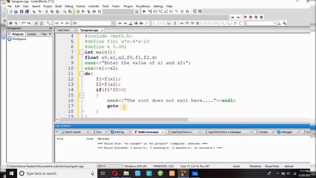 Bisection method: Program, Algorithm and Numerical | program with C++ | Numerical method смотреть онлайн