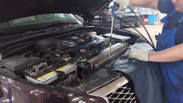 Полная мойка радиатора QX80