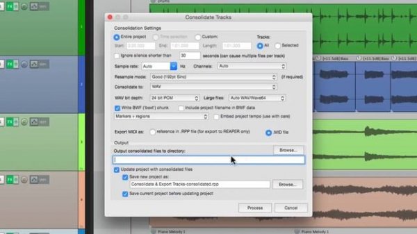 Объединение и экспорт треков в другую DAW - Полезные приемы в REAPER