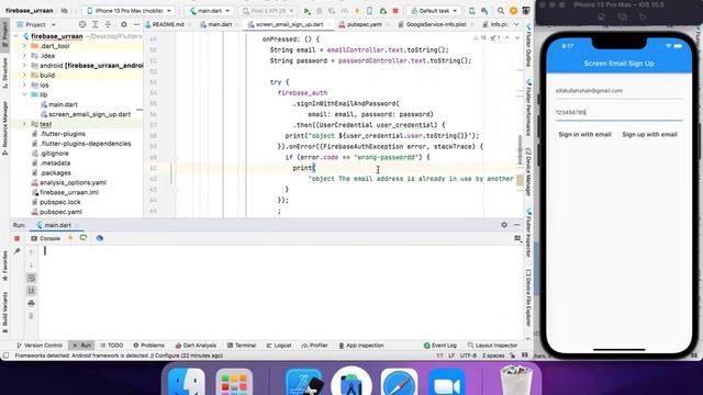 04 Flutter Firebase Email Login and Error Handling смотреть онлайн
