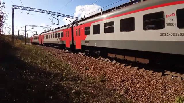 Дневной экспресс. Электропоезд ЭП3Д-0033 сообщением Владивосток-Мыс Астафьева на перевале смотреть онлайн