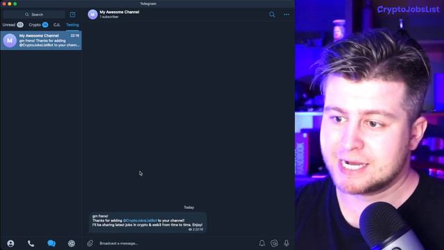 How to add Crypto Jobs List Telegram Bot to a Telegram Channel смотреть онлайн