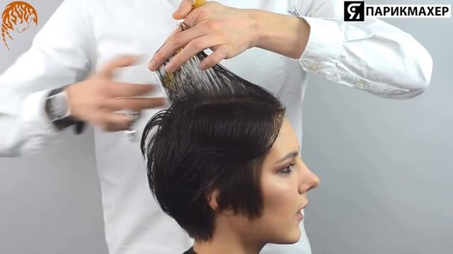 Короткая женская стрижка (нормальный звук) смотреть онлайн