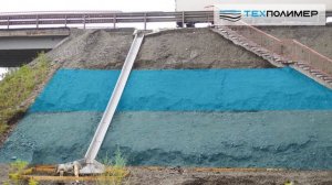 Укрепление откосов насыпей бетононаполняемыми матами