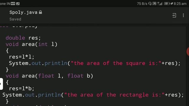 Polymorphism ¦¦ Java program to find area of Square, Rectangle and Circle using Method Overloading смотреть онлайн