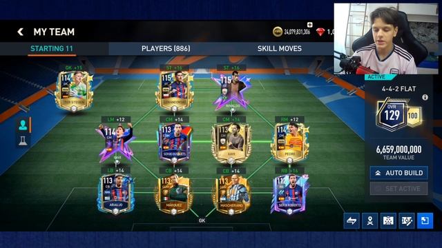 СОБРАЛ САМЫЙ ДОРОГОЙ СОСТАВ "FC BARCELONA" в FIFA MOBILE 23 !! смотреть онлайн