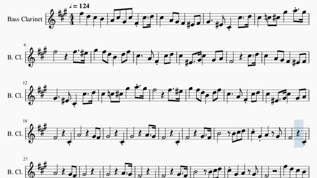 Bass Clarinet Sheet Music: How to play Farewell Of Slavianka White Army by Vasily Agapkin смотреть онлайн